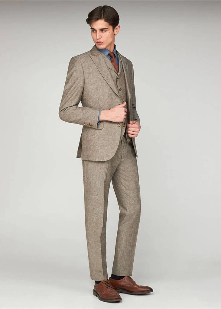 Gibson London Dwayne Linen Jacket Stone