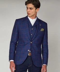 Gibson London Rupert Linnen Jacket Blue New In