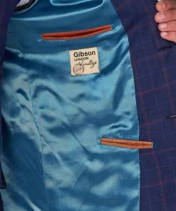 Gibson London Rupert Linnen Jacket Blue New In
