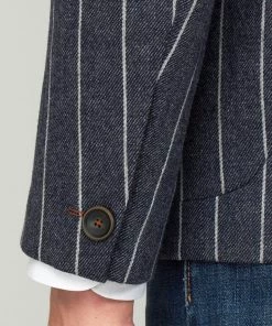 Gibson London Pearson Stripe Jacket Blue