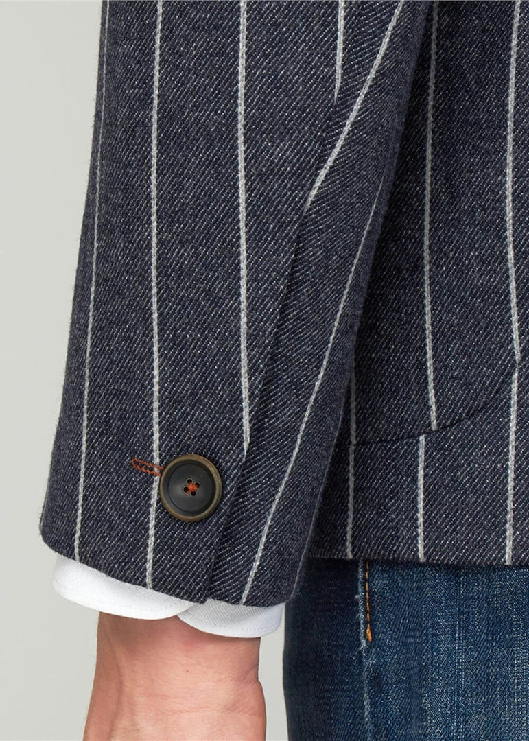 Gibson London Pearson Stripe Jacket Blue