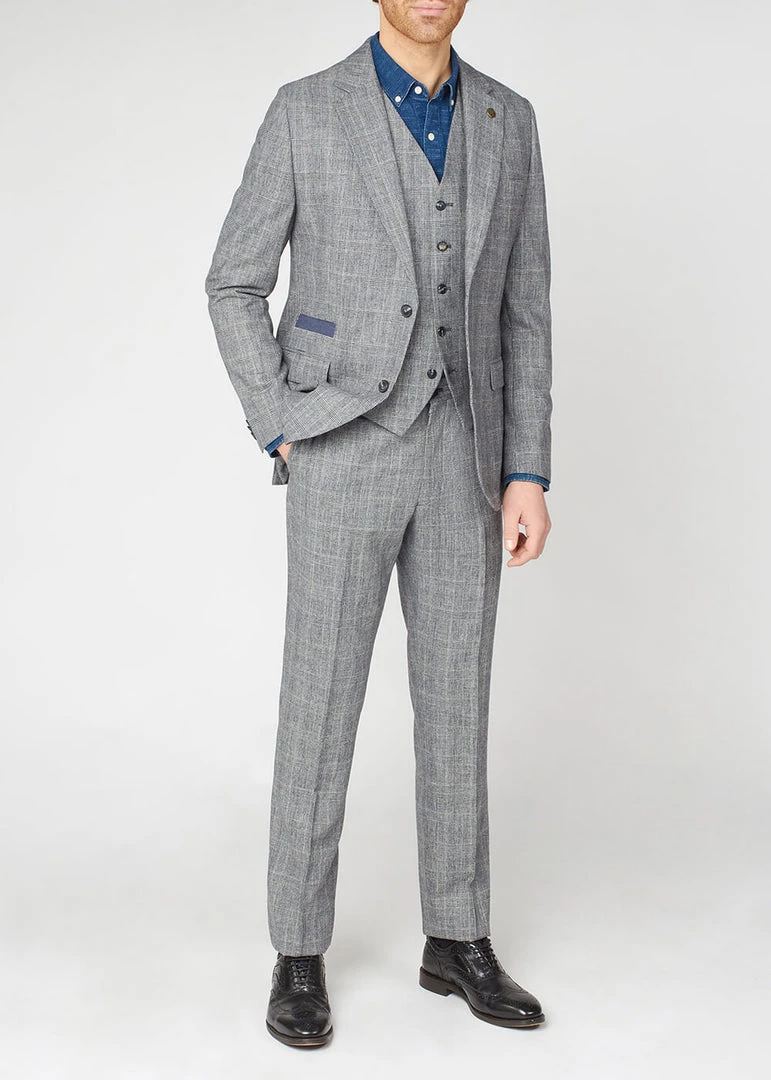 New In Gibson London Daniel Check Jacket Grey