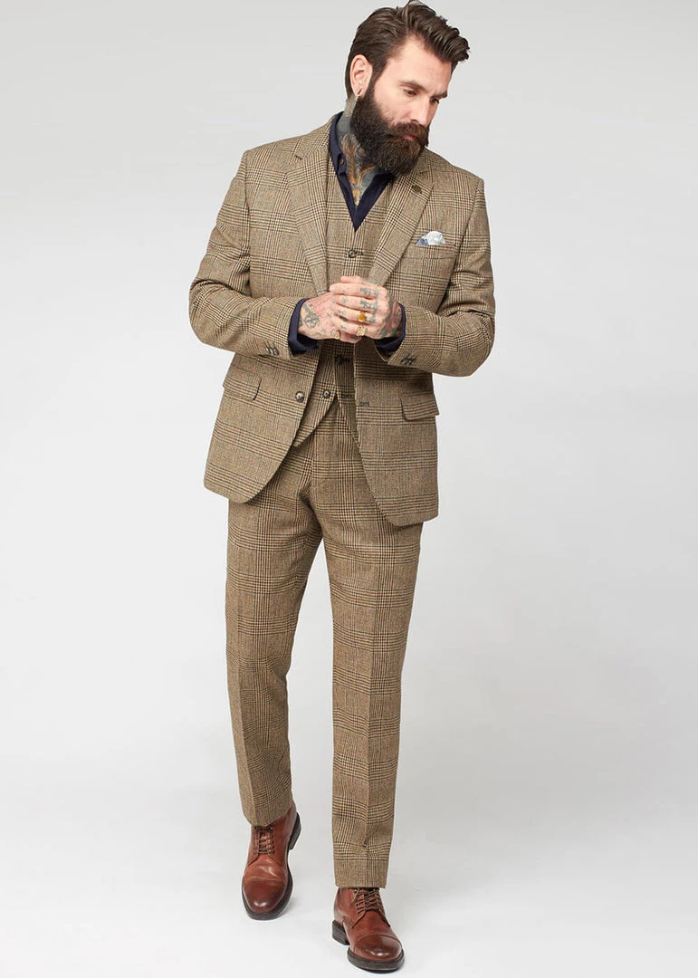 Gibson London Sean Check Jacket Brown