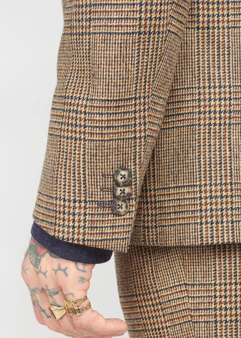 Gibson London Sean Check Jacket Brown