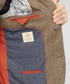 Gibson London Sean Check Jacket Brown