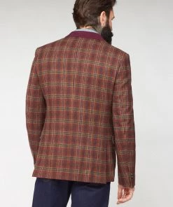 Gibson London Jason Check Jacket Orange