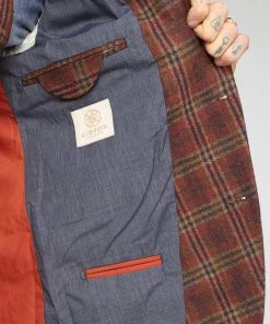 Gibson London Jason Check Jacket Orange