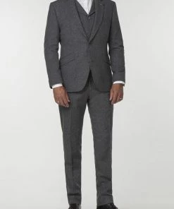 Gibson London Simon Tweed Trousers Grey