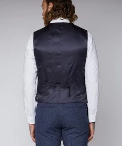 Gibson London Danny Tweed Trousers Blue