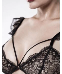 Grey Velvet Gabriella Lace Set Black New In