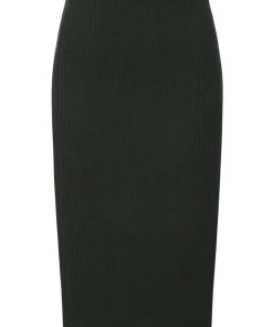 Hearts & Roses Sally Knitted 60's Pencil Skirt Green