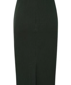 Hearts & Roses Sally Knitted 60's Pencil Skirt Green