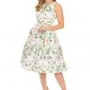 Hearts & Roses Nora Butterfly 50's Swing Dress White