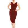 Hearts & Roses Ariel Sparkle 50's Pencil Dress Red