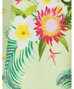 Hearts & Roses Luisa Tropical 50's Swing Dress Yellow