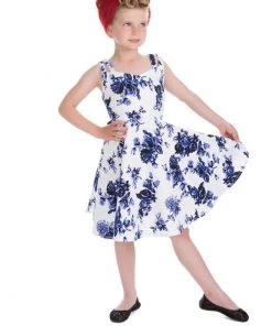 New In Hearts & Roses Kids Rosanne 50's Swing Dress White