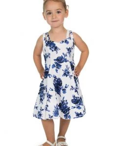 New In Hearts & Roses Kids Rosanne 50's Swing Dress White