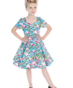 Hearts & Roses Kids Funky Flamingo Dress New In