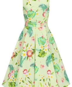 New In Hearts & Roses Kids Luisa Floral Swing Dress Green