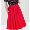 Hell Bunny Paula 50's Swing Skirt Red New In