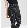 New In Hell Bunny Kay Polkadot 50's Capri Trousers Black