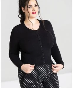 New In Hell Bunny Paloma 50's Cardigan Black