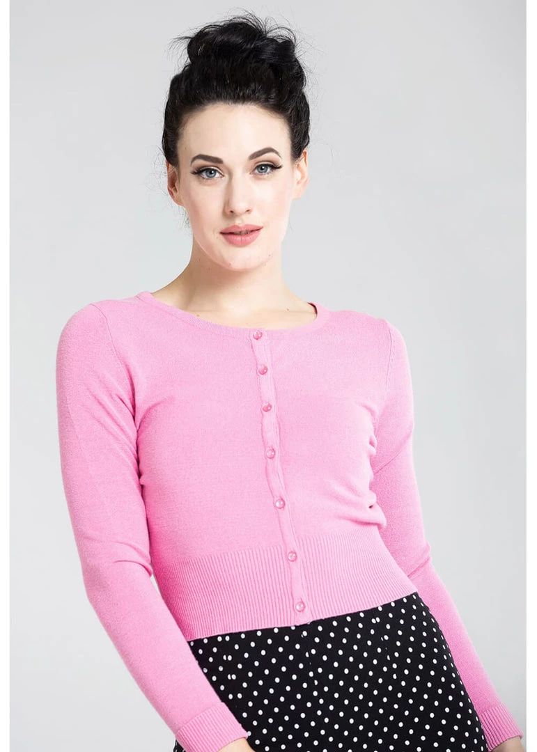 New In Hell Bunny Paloma 50's Cardigan Pink