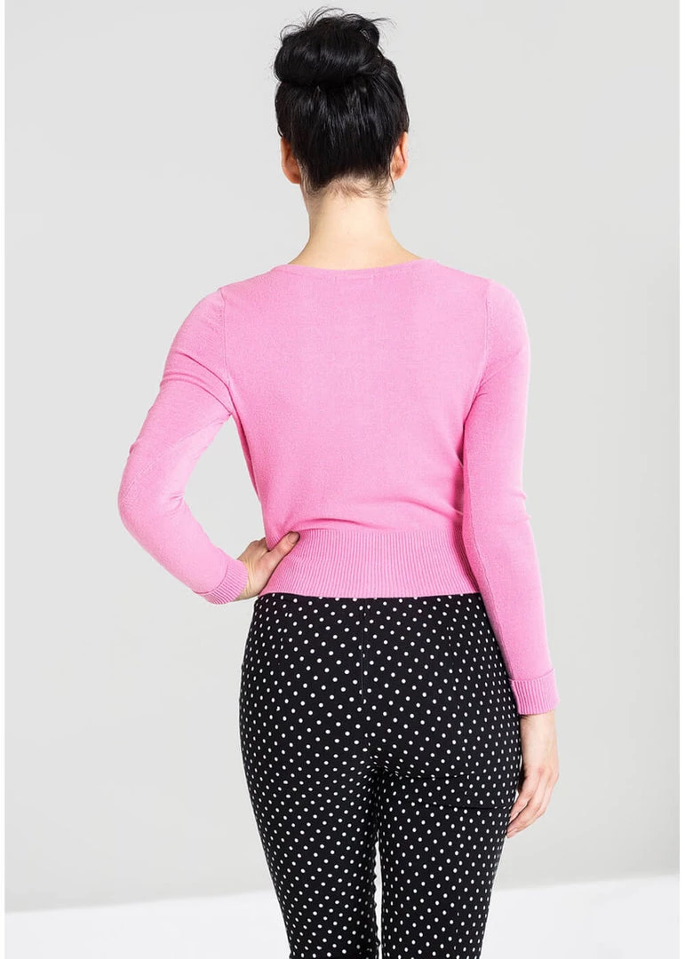 New In Hell Bunny Paloma 50's Cardigan Pink