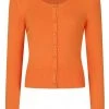 Hell Bunny 50's Paloma Cardigan Orange New In