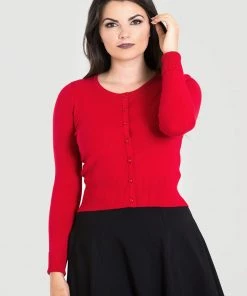 New In Hell Bunny Paloma 50's Cardigan Red
