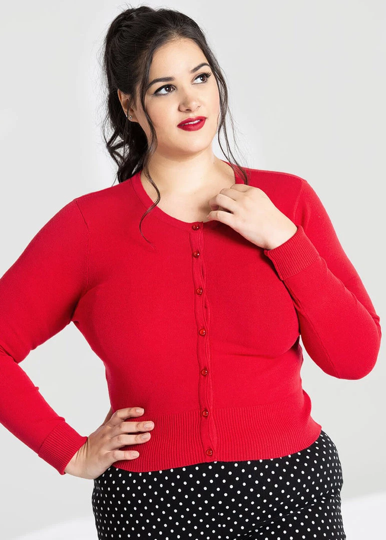 New In Hell Bunny Paloma 50's Cardigan Red