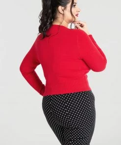 New In Hell Bunny Paloma 50's Cardigan Red