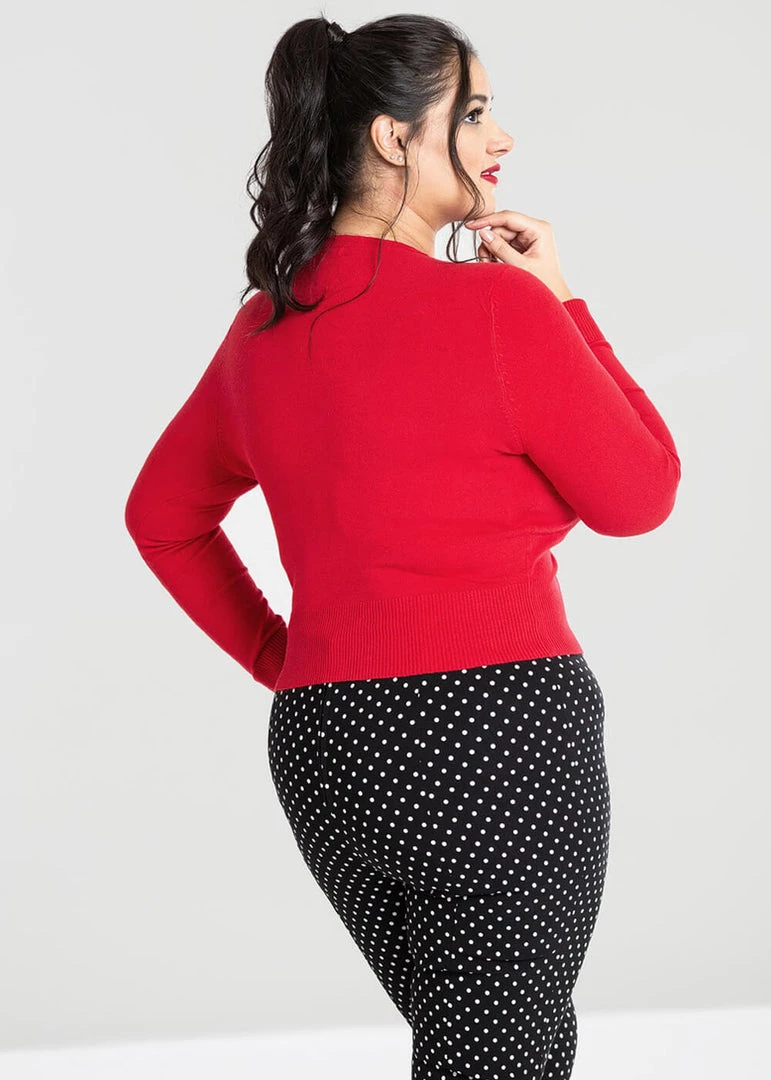 New In Hell Bunny Paloma 50's Cardigan Red