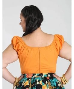 Hell Bunny Melissa 50's Top Orange Colour New In