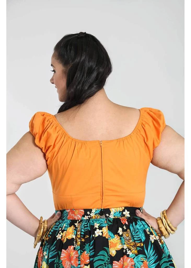 Hell Bunny Melissa 50's Top Orange Colour New In