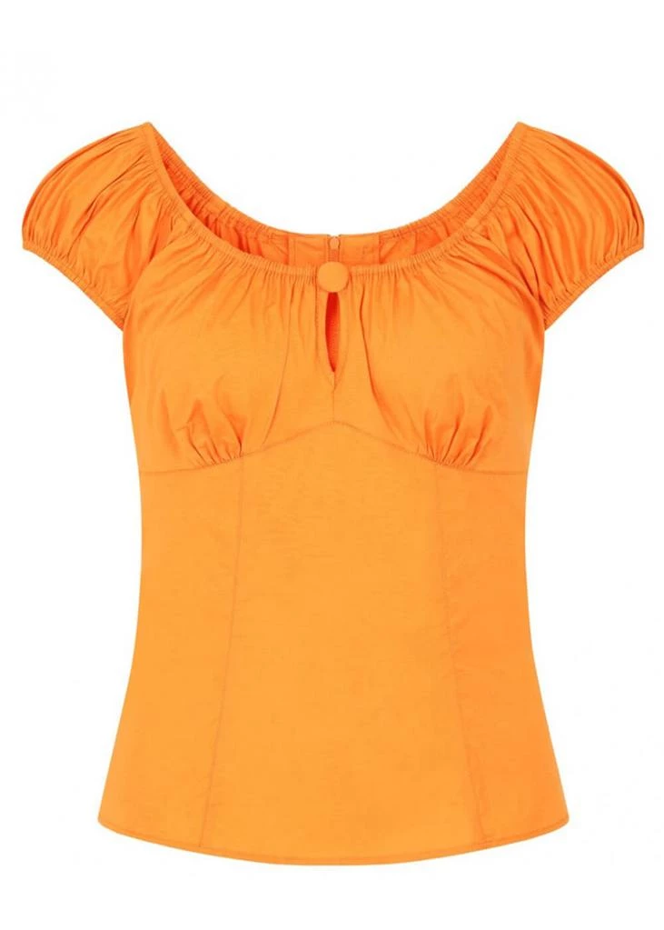 Hell Bunny Melissa 50's Top Orange Colour New In