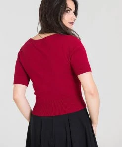 Hell Bunny Wendi 50's Cardigan Dark Red
