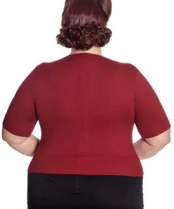 Hell Bunny Wendi 50's Cardigan Dark Red
