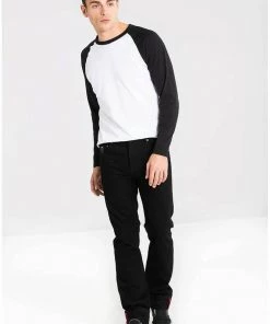 New In Hell Bunny Mens Slim Jim Jeans Black