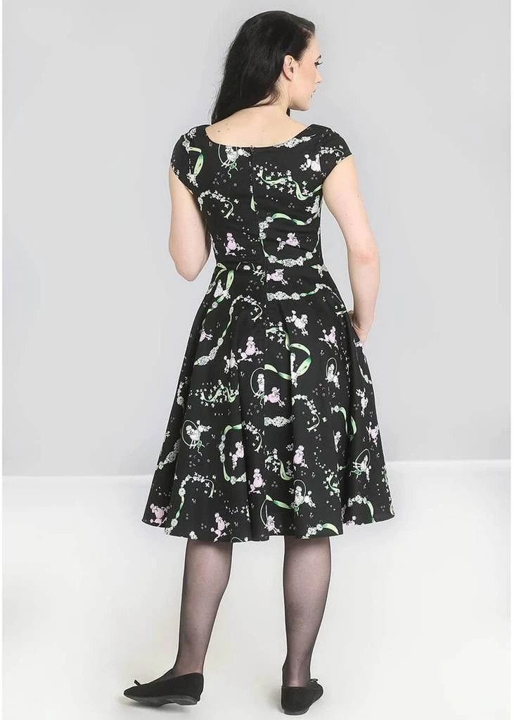 Hell Bunny Lexie Poodles 50's Swing Dress Black New In