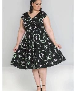 Hell Bunny Lexie Poodles 50's Swing Dress Black New In