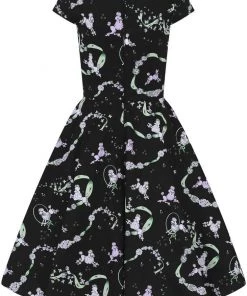 Hell Bunny Lexie Poodles 50's Swing Dress Black New In