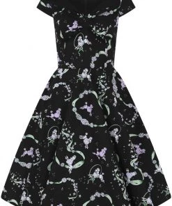 Hell Bunny Lexie Poodles 50's Swing Dress Black New In