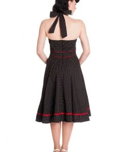 Hell Bunny Vanity Rockabilly 50's Swing Dress Black New In