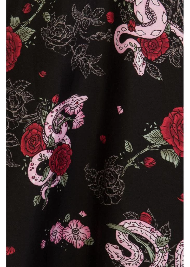 Hell Bunny Python Rose 50's Swing Jurk Zwart