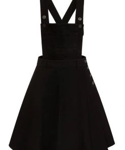 New In Hell Bunny Dakota 50's Pinafore Swing Dress Black