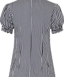 Hell Bunny Humbug 40's Blouse Black White New In