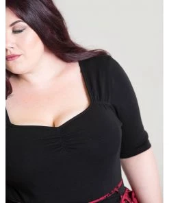 Hell Bunny Philippa 50's Top Black New In