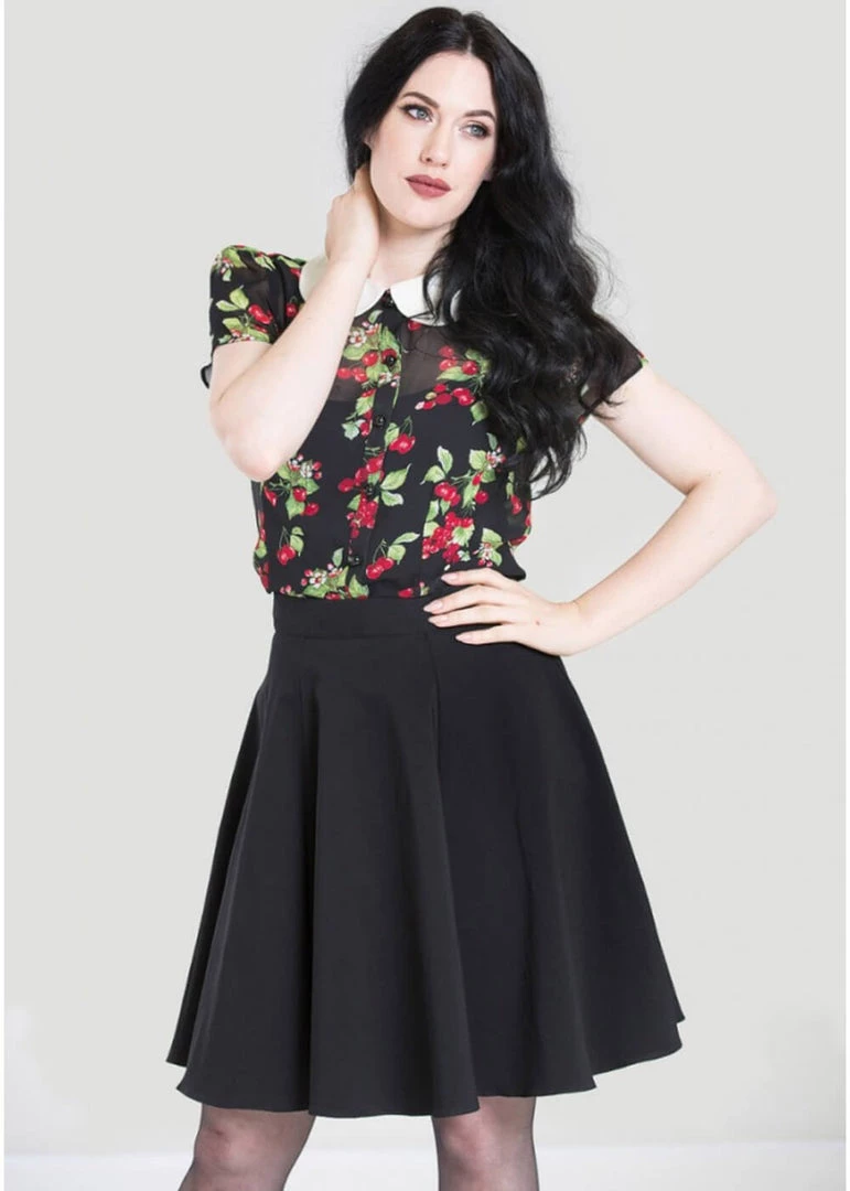 New In Hell Bunny Gabby 50's Swing Skirt Black