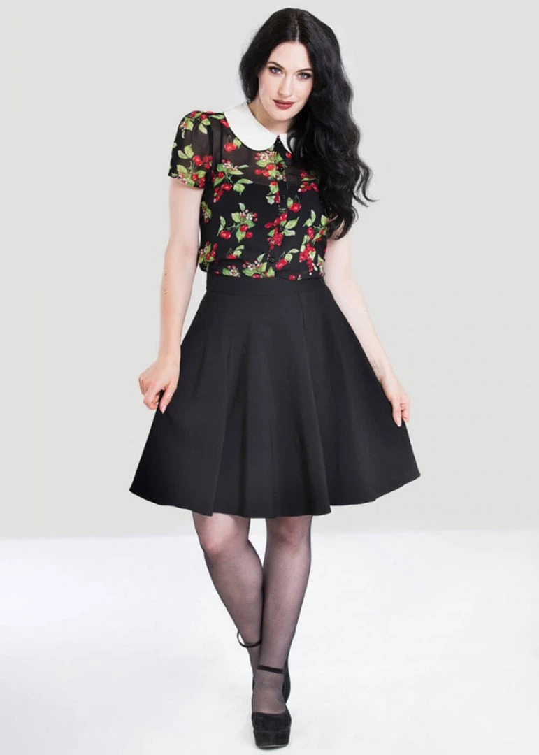 New In Hell Bunny Gabby 50's Swing Skirt Black
